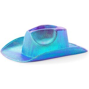 4241 Holographic Cowboy Hat- Purple Metallic Western Eva Foam- Shiny